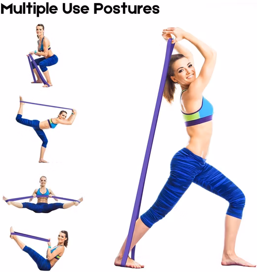 6 faixas do laço do exercício da resistência dos pces para a aptidão em casa, treinamento de força, fisioterapia, faixas naturais do treino do látex