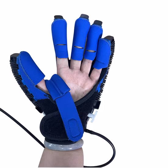 Equipamento de fisioterapia para pacientes com acidente vascular cerebral, máquina de exercício de dedo, luva robô de reabilitação manual