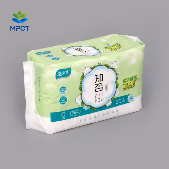 Os absorventes higiênicos finos absorvem rapidamente/microplaquetas funcionais/tia toalha/produtos de cuidados menstruais